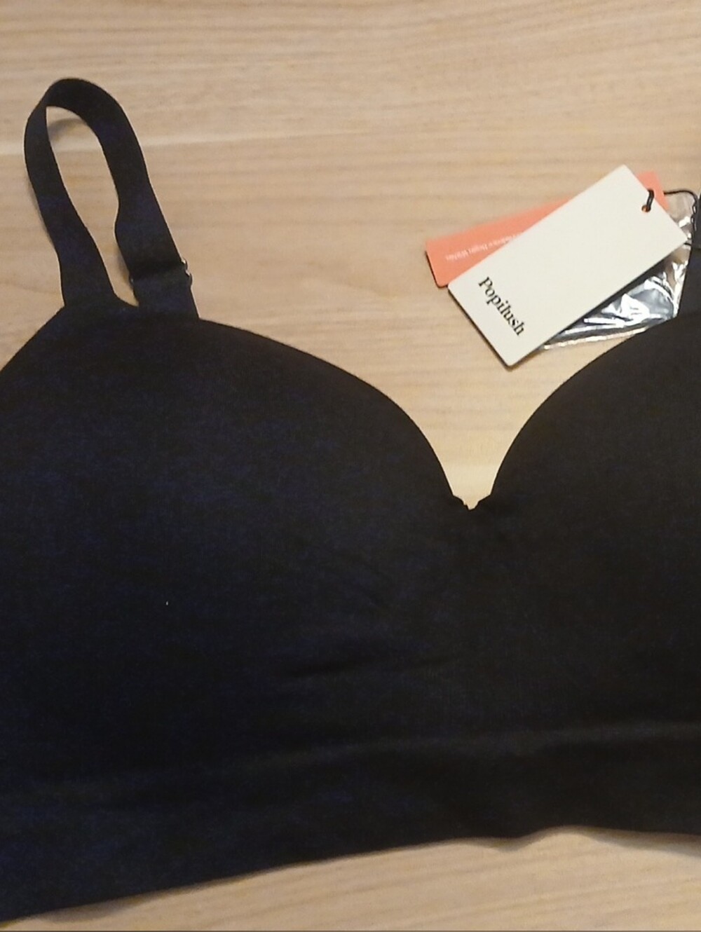Popilush Smooth Black Wireless Comfort Bra in Size XXL (NWT)